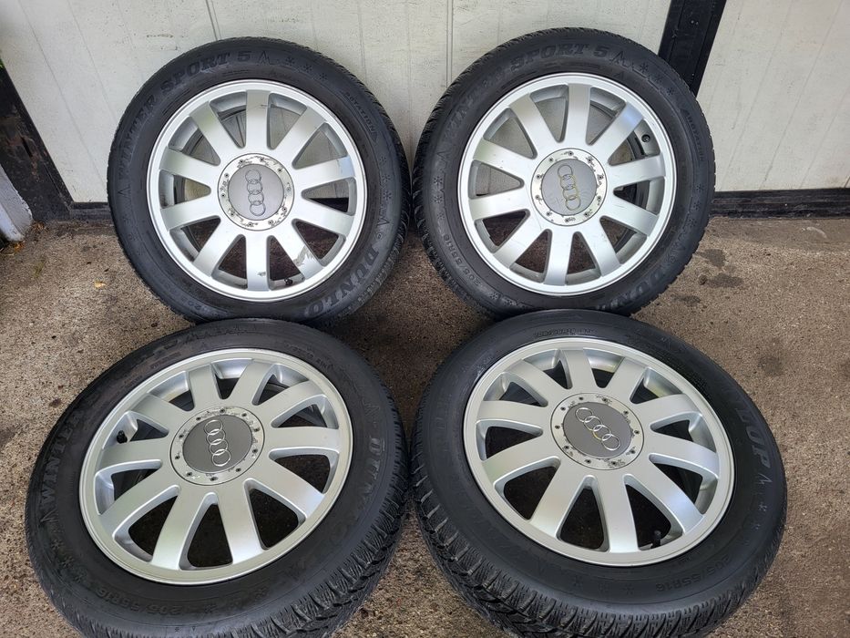 Koła zimowe felgi opony dunlop 205/55r16 5x112 audi vw skoda seat