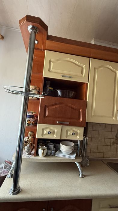 Kuchnia z drewna podswietlana