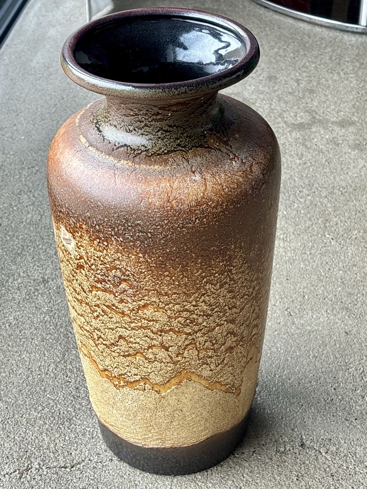 Wielki Vintage Wazon Fat Lava Scheurich Keramik 202-43 Unikat Design