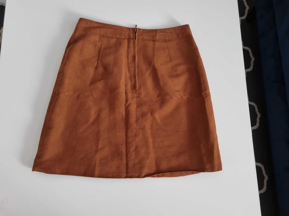 Brązowa zamszowa spodnica Orsay S
