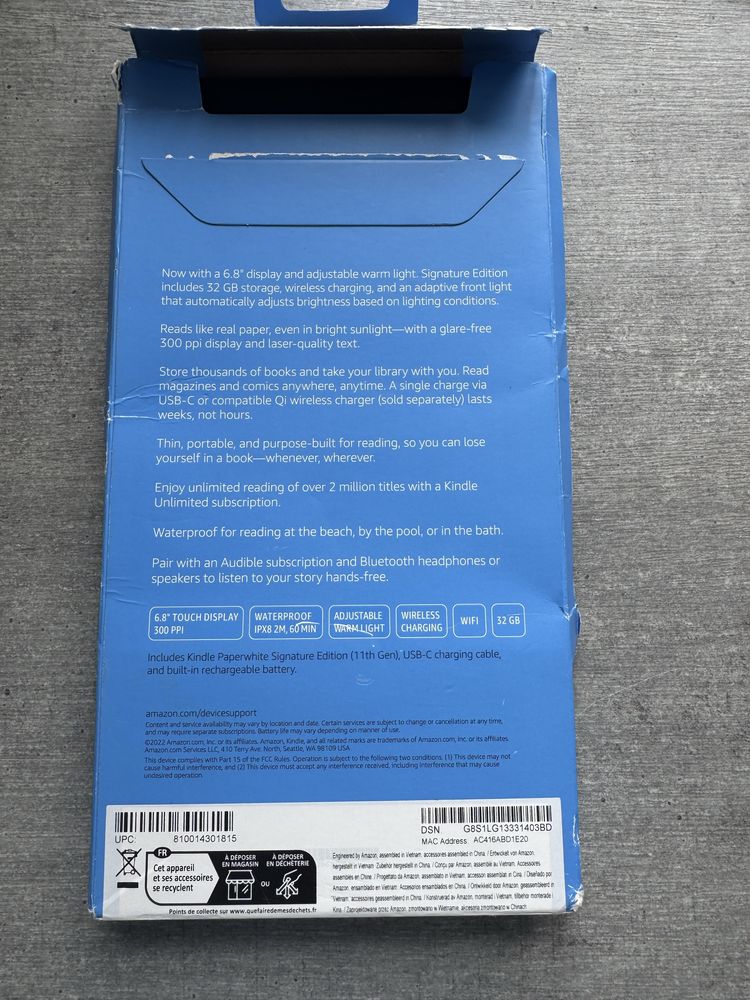 Kindle Paperwhite 11 gen. 7 дюймів. Signature. Новий. 32 гб. Гарантія