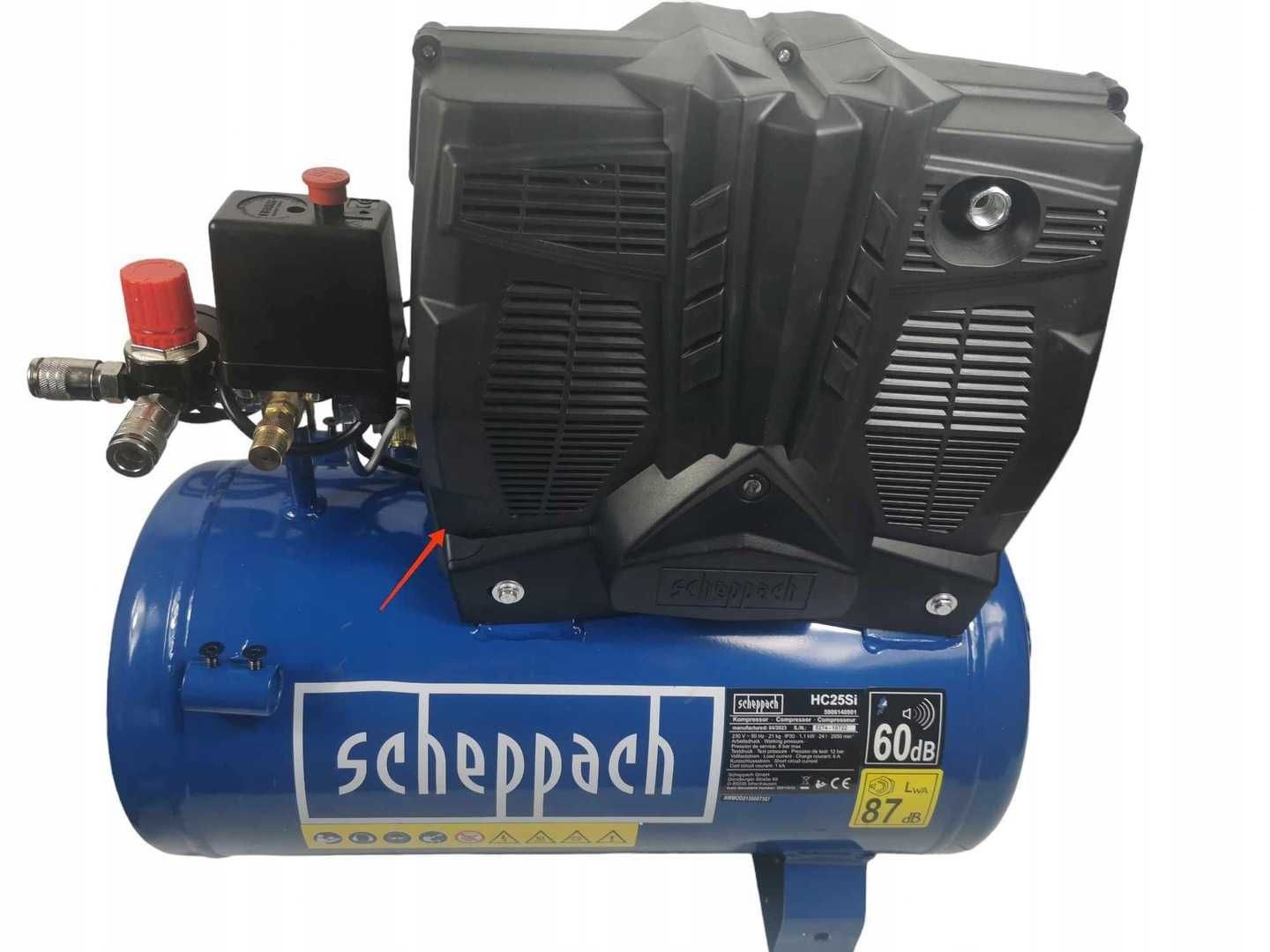 Kompresor bezolejowy Scheppach HC25SI 24 l 8 bar cichy