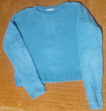 Camisola de lã azul