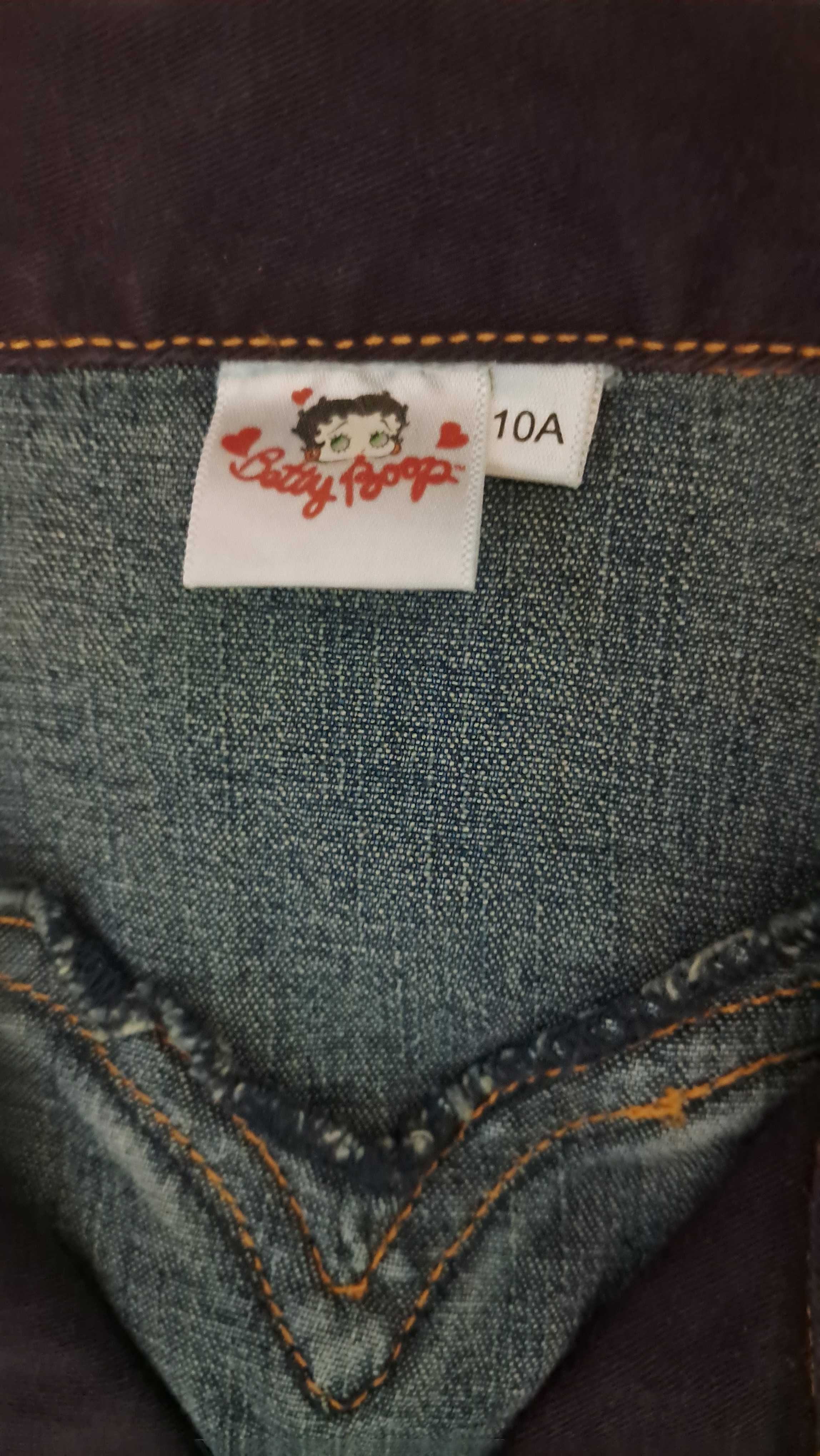 Джинсовый пиджак на девочку Betty Boop