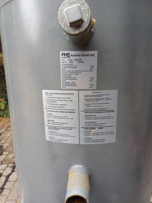 Kombinowany zbiornik buforowy z wężownicą i zasobnikiem Austria Email