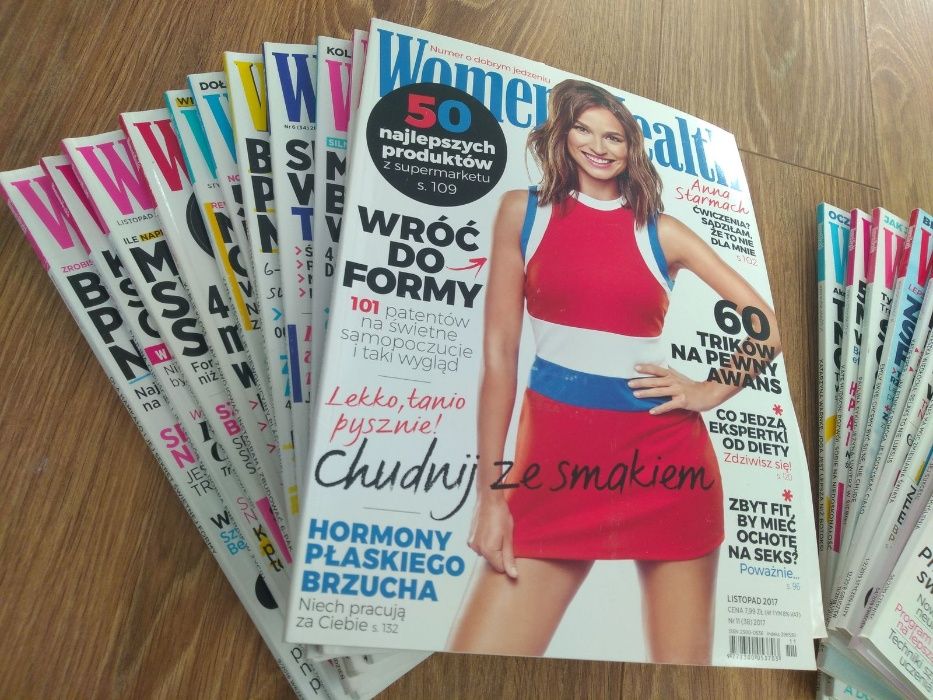 Tanio sprzedam 20 numerów pisma WOMEN’S HEALTH, stan idealny.