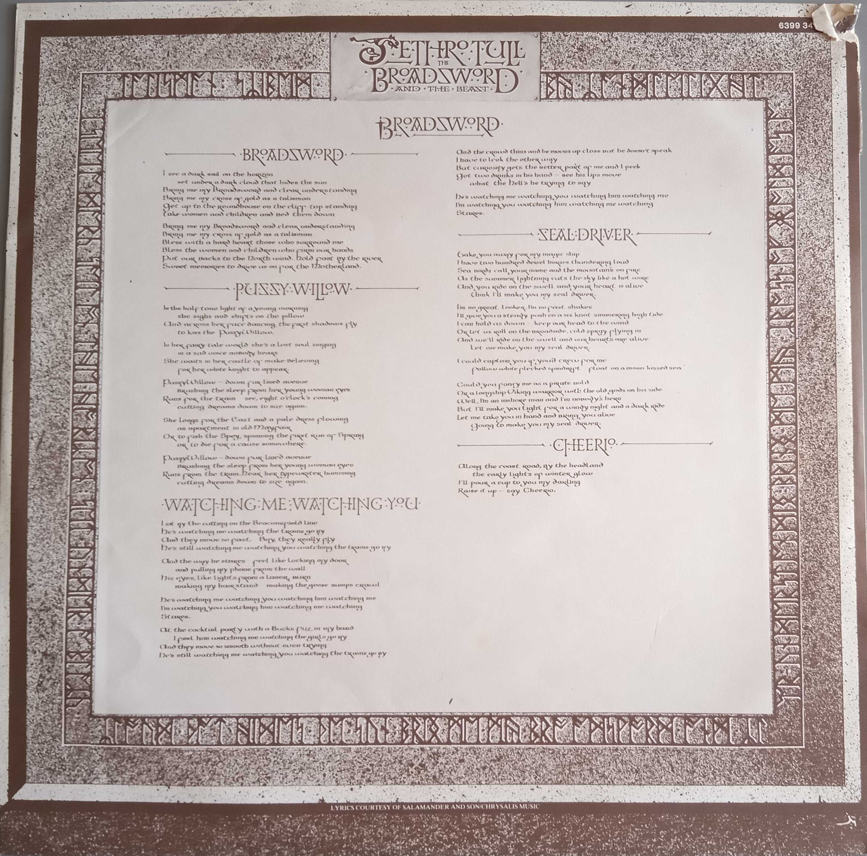 Jethro Tull - - - - - Broadsword and the Beast - - - - - LP
