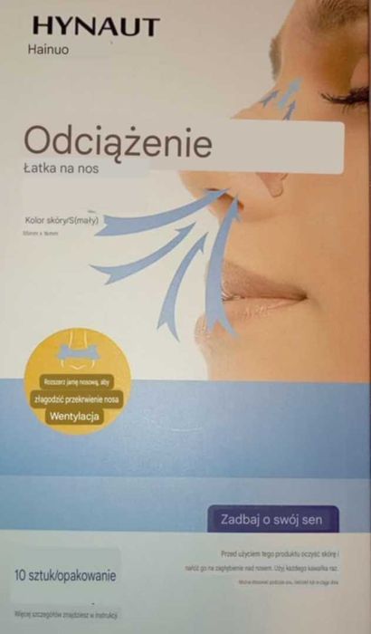 Plaster na zatkany nos. Przeciw chrapaniu, poprawiający sen.