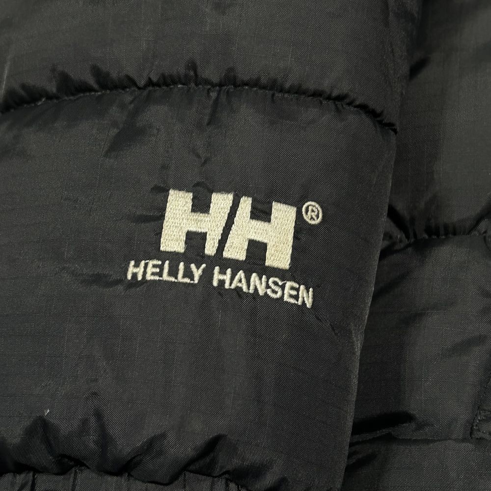 Kurtka Helly Hansen HH dwustronna puchowa czarna big logo print