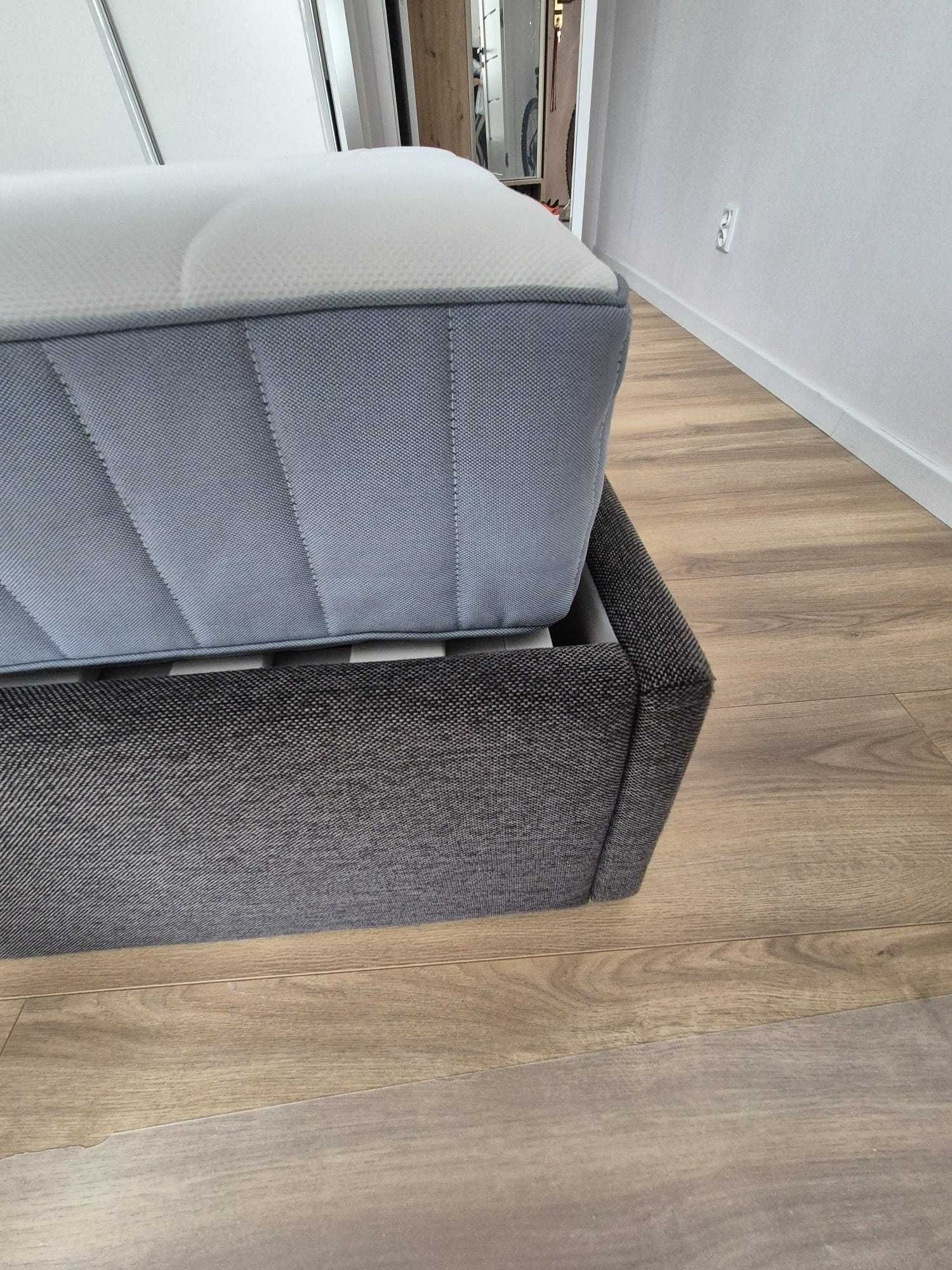 Ikea Bjorbekk Łóżko z pojemnikiem  + materac VESTERÖY - stan jak nowe!