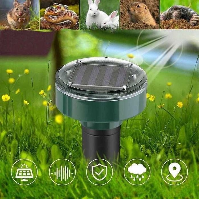4X odstraszacz na krety kuny nornice myszy gryzoni solarny silny