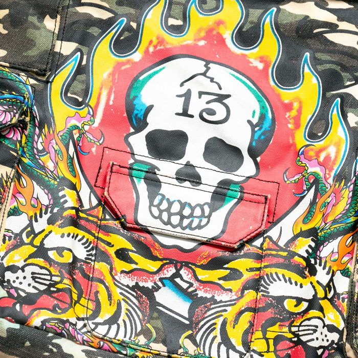 Ed Hardy y2k oveprint skull torba na ramię vintage