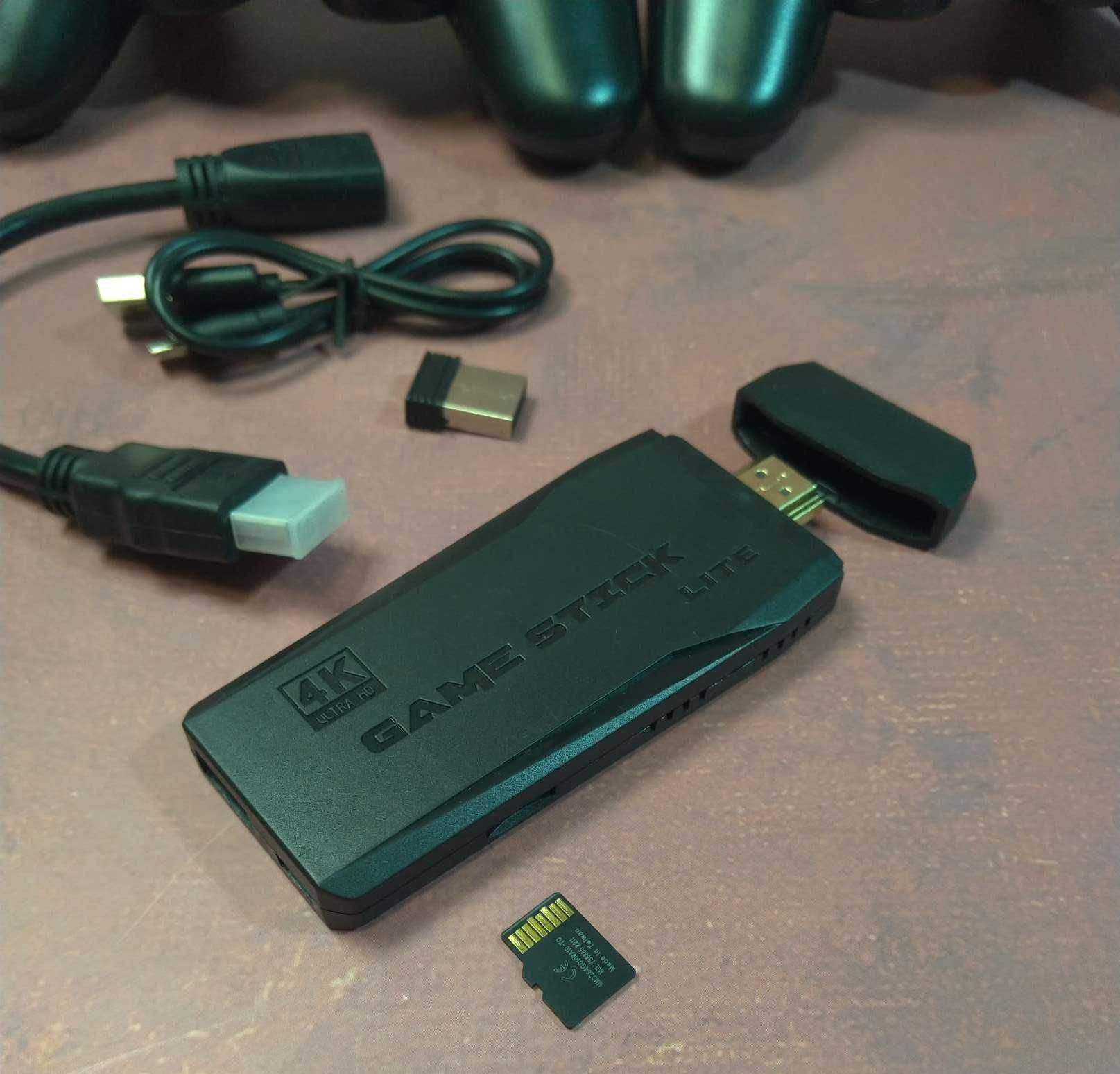 Игровая беспроводная HDMI приставка консоль 3800 игр 2 джойстика 64GB