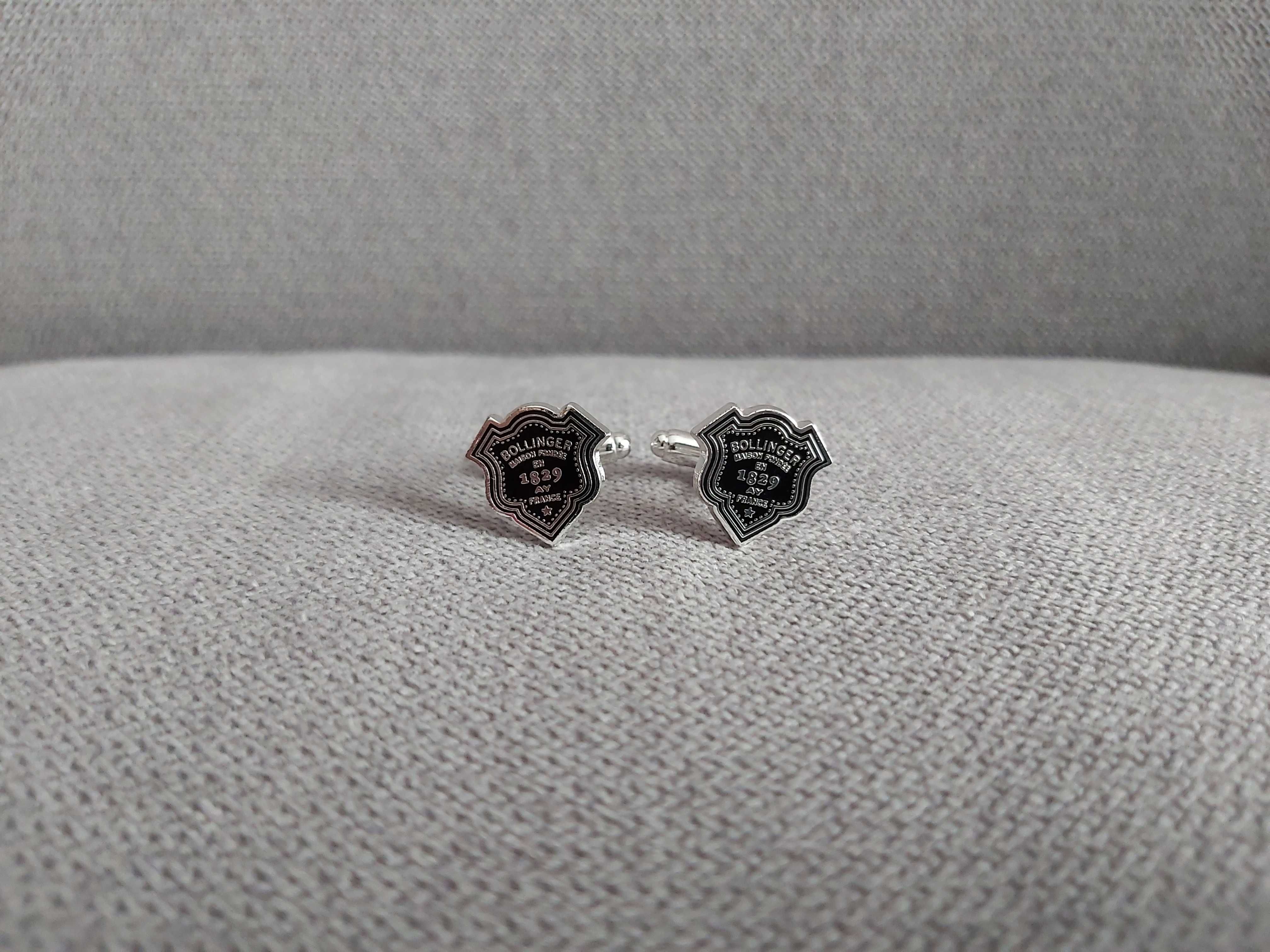 Spinki do mankietów mankietówki cufflinks Bollinger Szampan do koszul