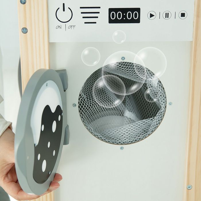 Kuchnia Drewniana Interaktywna Z Pralką Zmywarką Tablica Kredowa fv