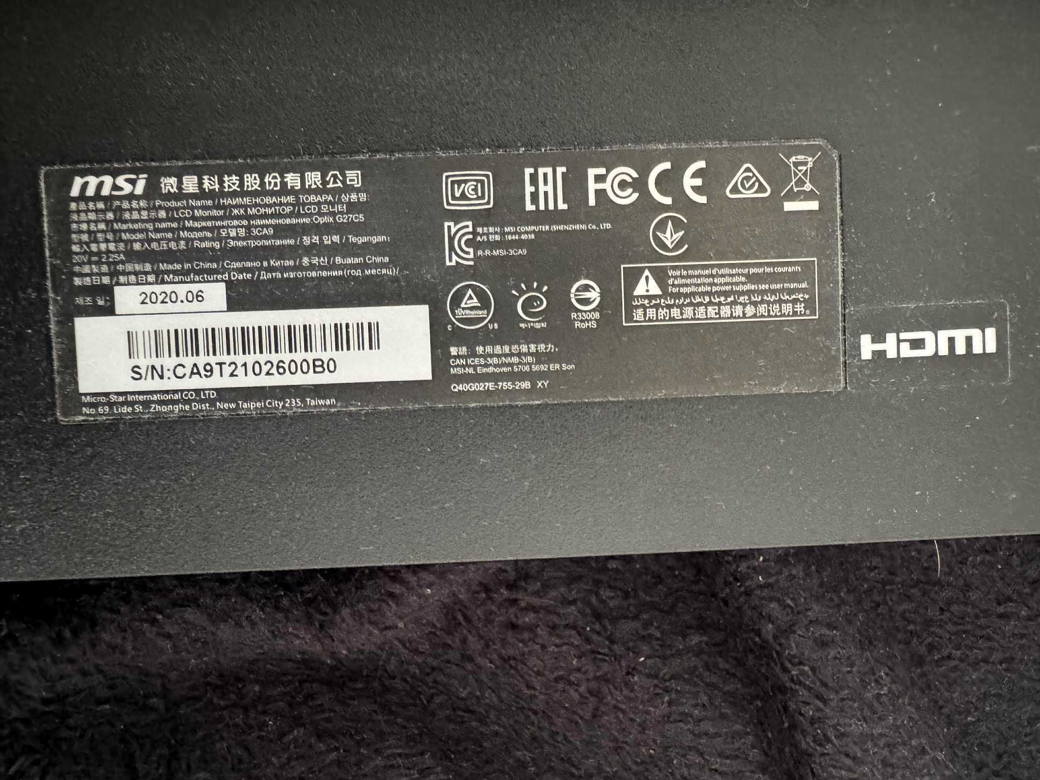 Monitor MSI 24 cala 75 hz W stanie idealnym zakrzywiony
