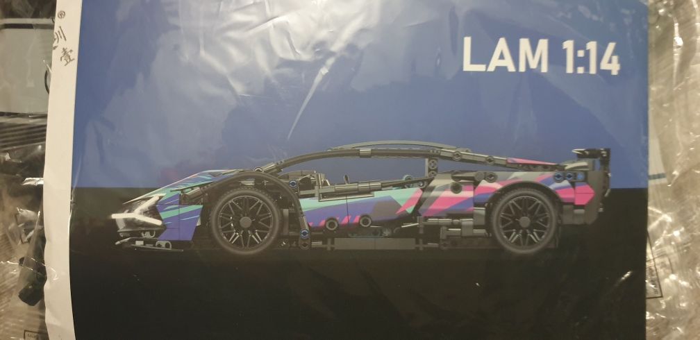 Lamborghini Auto 1314 klocków zdalnie sterowane prezent CyberPunk lego