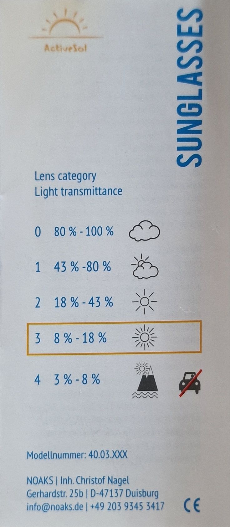 Óculos de sol ActiveSol 2-6 anos