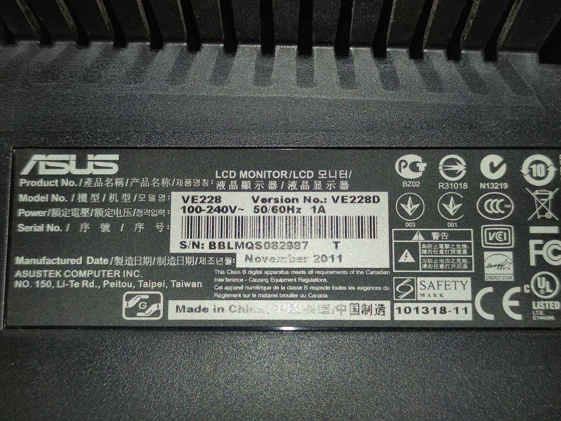 Monitor Asus para peças