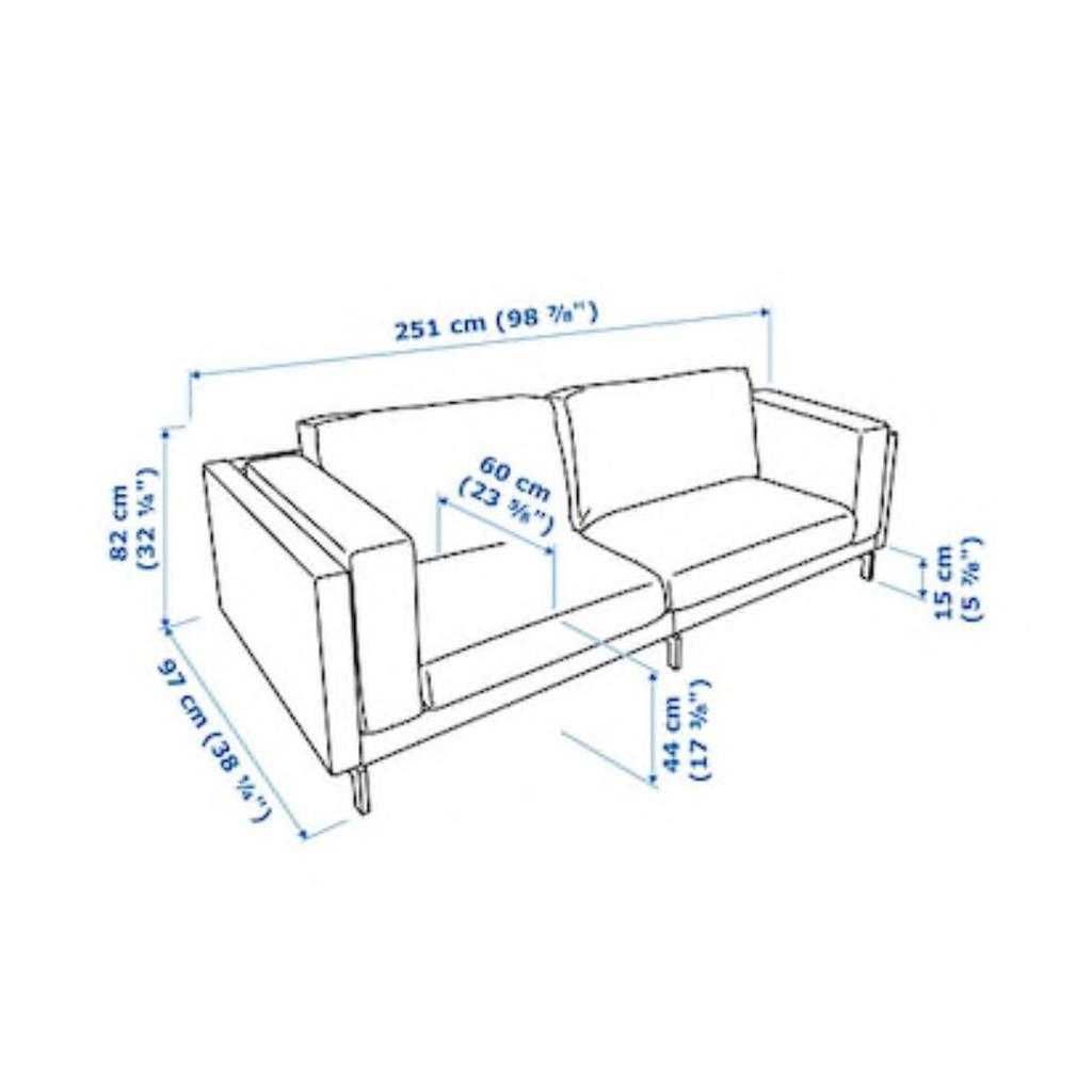 Sofá IKEA NOCKEBY 3 lugares