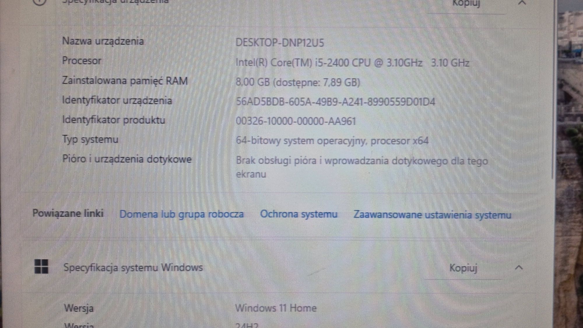 Komputer i5 2400/8GB Ram/320 HDD