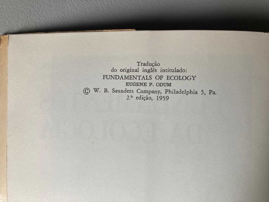 Fundamentos da Ecologia, de Eugene P. Odum