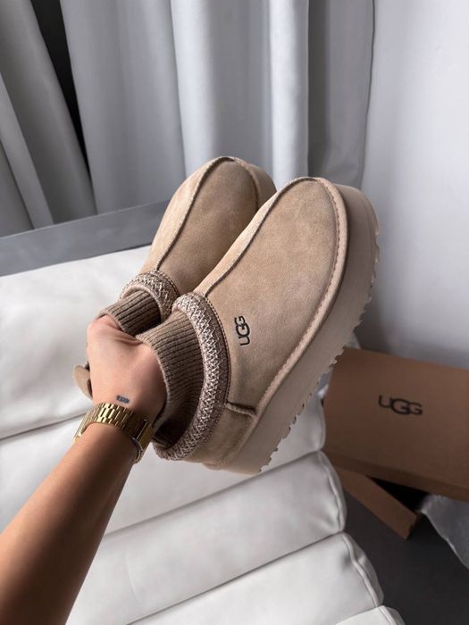 UGG Tazz Platform Sock Beige жіночі черевики уггі