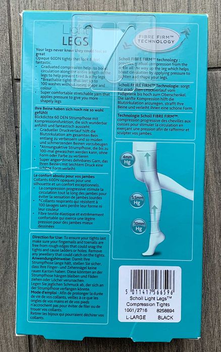 SHOLL Light Legs Compression 60 Den L Колготки Компрессионные Черные