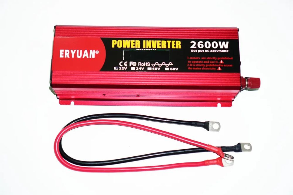 Перетворювач напруги інвертор ERYUAN з 12V на 220V 2600W чистий синус