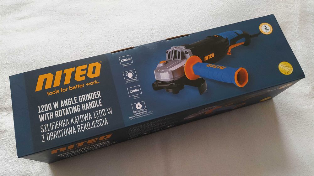 Szlifierka kątowa NITEO 1200W 125mm + tarcza do metalu