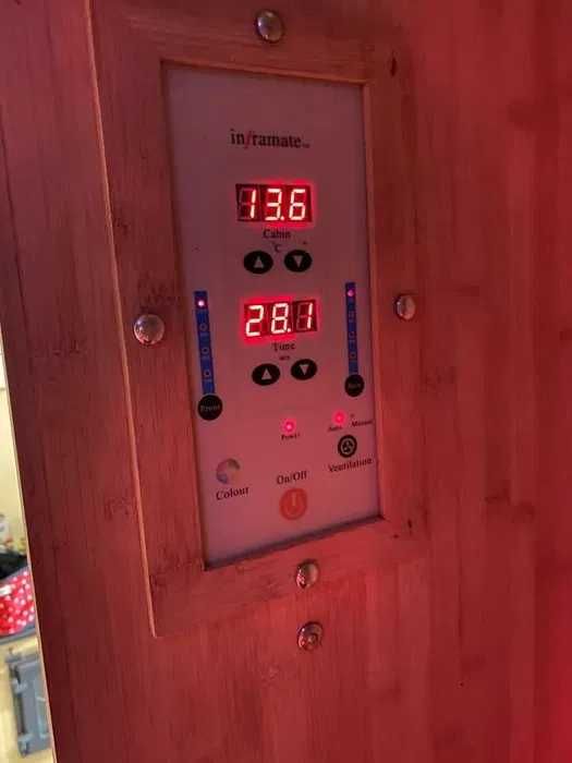 sauna infrared infrarot pełne spektrum szklane drzwi podczerwień