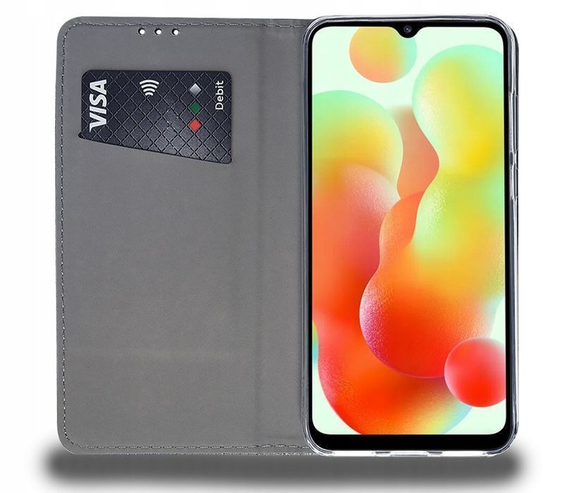 Etui Z Klapką Magnet Do Xiaomi Redmi 12C / 11A / Poco C55 Czerwone