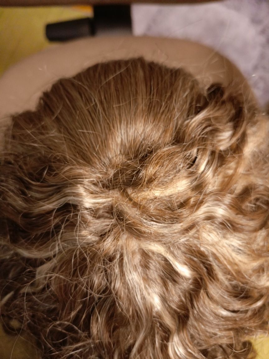 Стильный мелированный парик перука с челкой