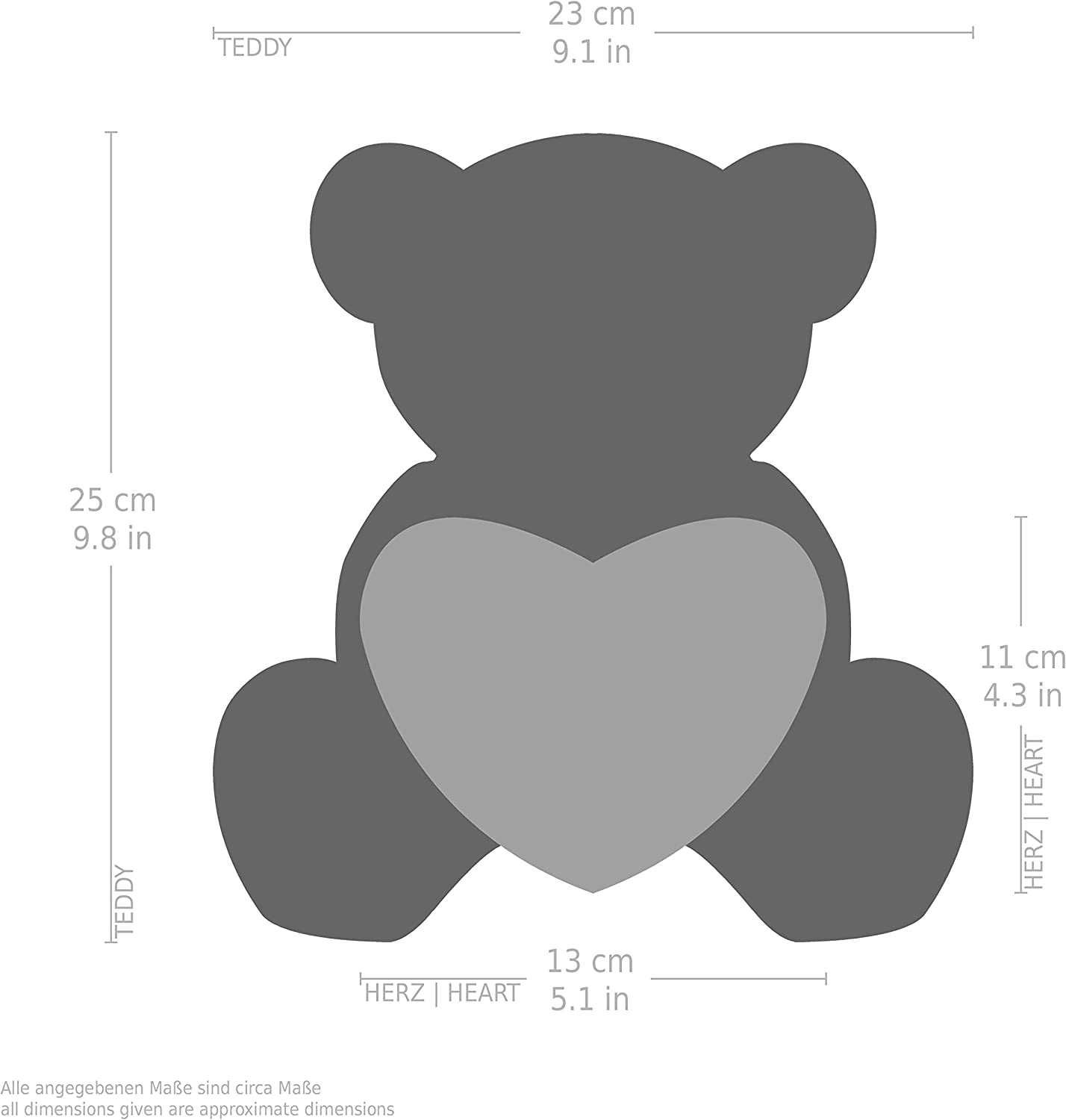 Urso de peluche com coração [vermelho ou rosa] - NOVO