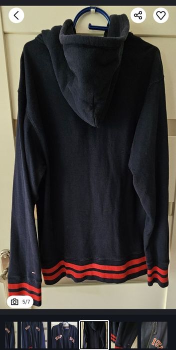 Tommy Hilfiger XL bluza z kapturem granatowa bawełna boss armani gucci