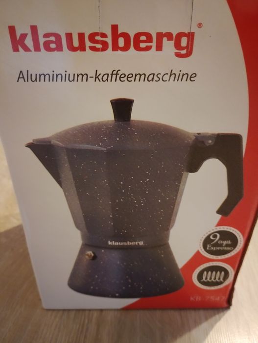 Kawiarka aluminiowa emaliowana klausberg + plecak biegowy gratis