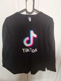 Bluzka czarna Tik Tok, unisex, 12-14 lat, długi rękaw, nowa