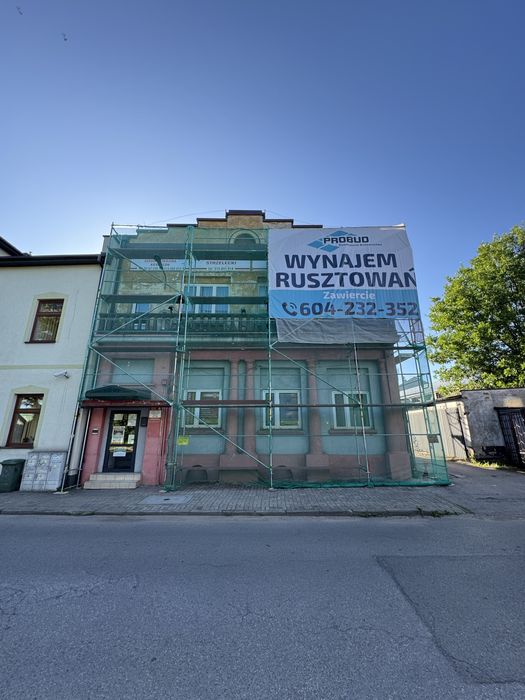 Wynajem rusztowań elewacyjnych fasadowych szalunków