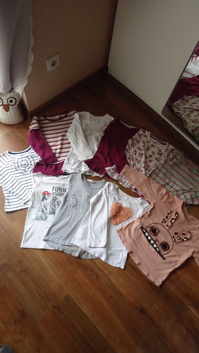 10szt/40zł r110/116 paka bluzki z długim rękawem koszulki długi rękaw