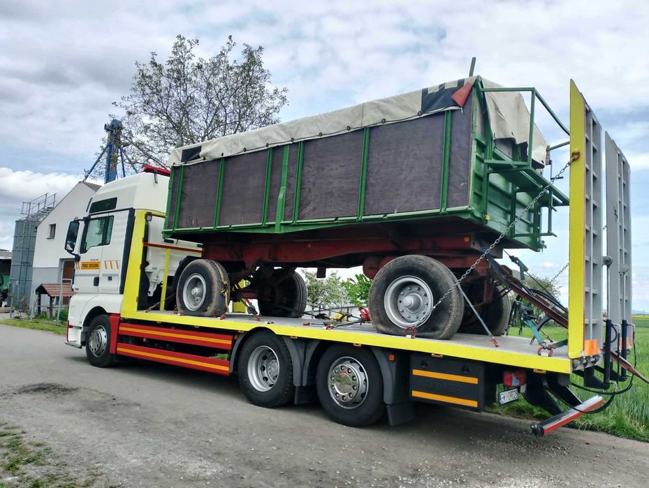 Transport Laweta do 15Ton Przyczep Ciągniki widlaki koparki Busy  24H