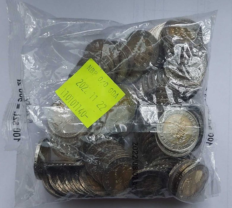 Klasztor na Św. Krzyżu, 100 szt. Woreczek menniczy 5 zł 2022.