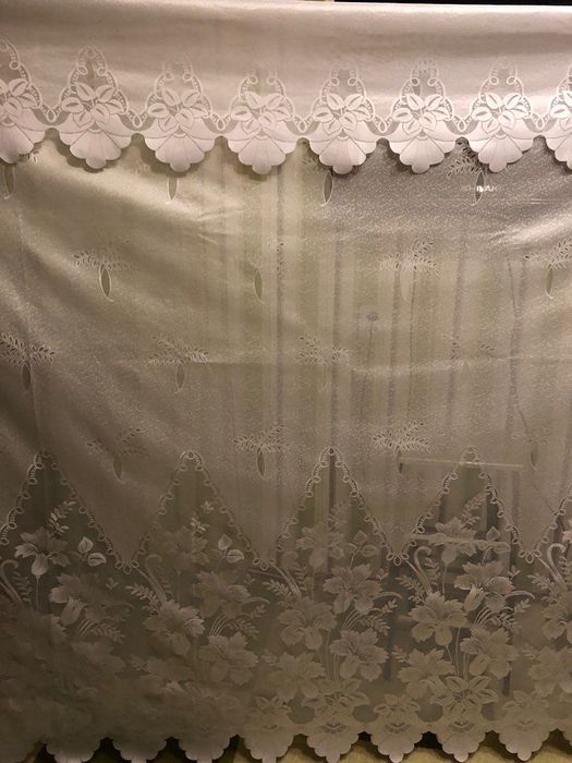 Тюль белая под прищепки 1,9м*2,5м / 1,9*2,1м