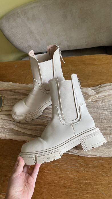 Зимові ботинки чоботи челсі тракторна підошва