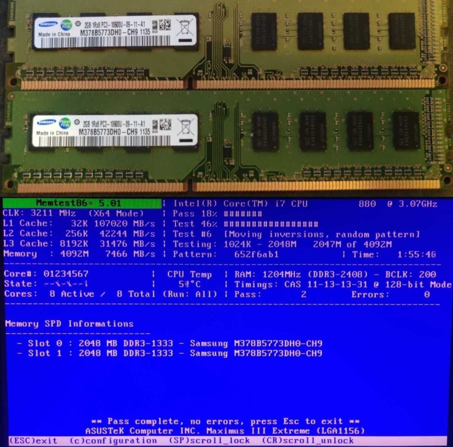 DDR3 2/4 gb Kingston Samsung Crucial Hynix