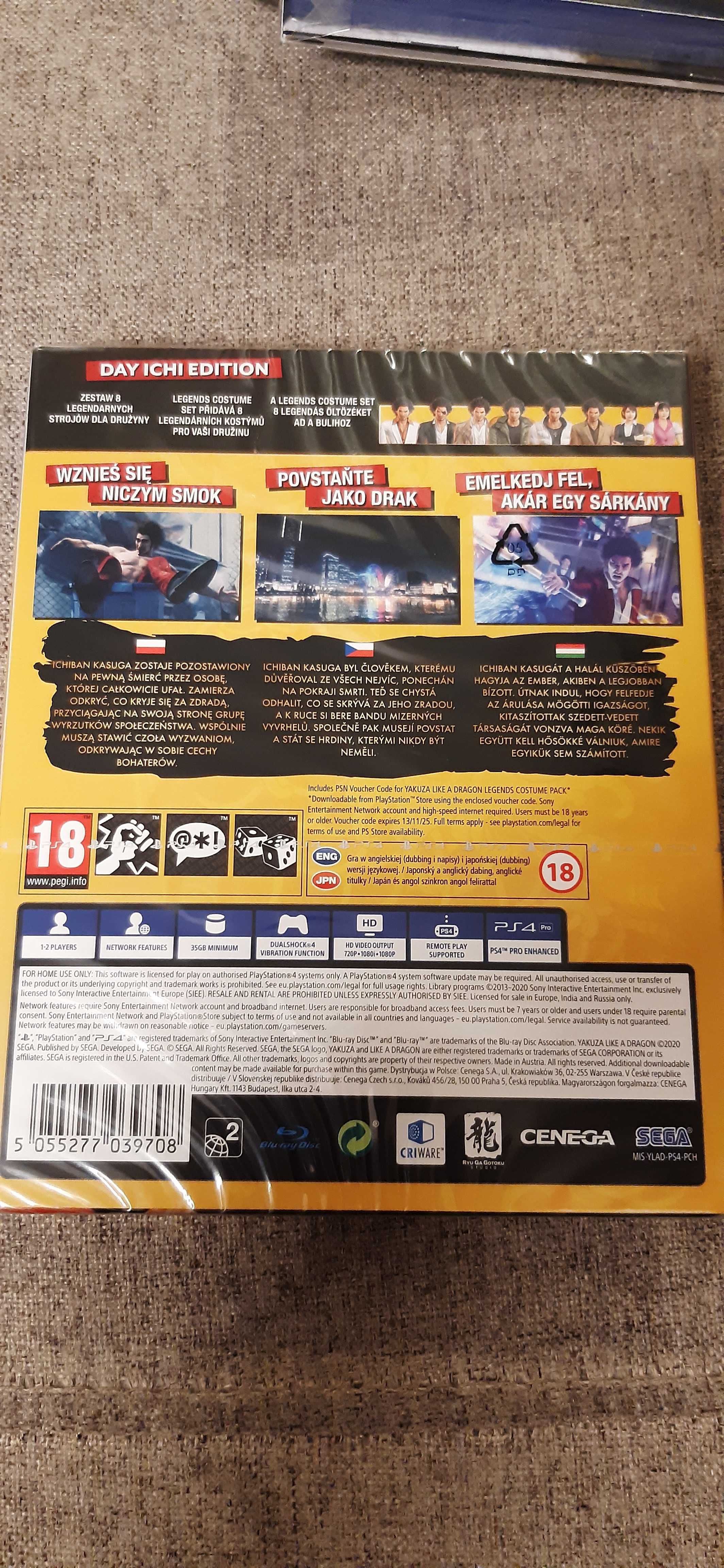 Gra Ps4 Yakuza: Like A Dragon Day Ichi Edition nowa folia