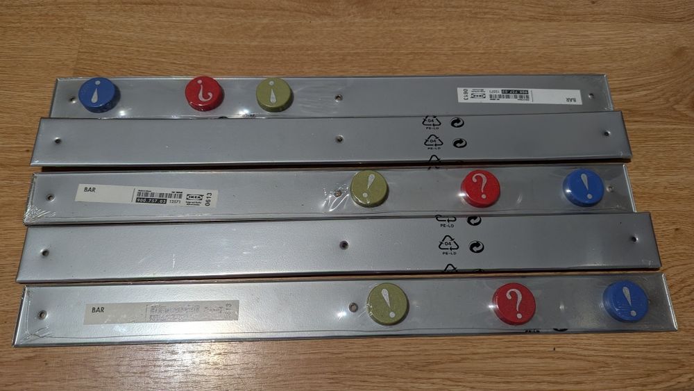 IKEA listwa magnetyczna z magnesami 5 sztuk