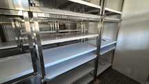 ACM1646 - Bancada Central Inox de 1,5m com 2 Prateleiras - NOVA