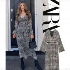 Сукня ZARA, XS.сукня міді.зміїний принт.сукня вечірня,святкова.
