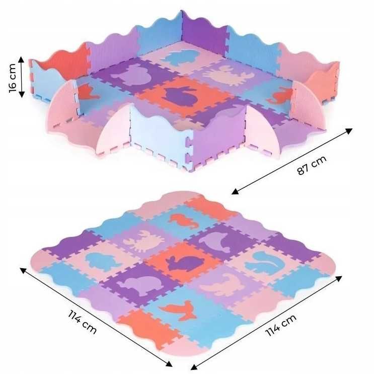 Mata Piankowa Puzzle 25 Elementów Edukacyjna Składana Kojec (PROMOCJA)