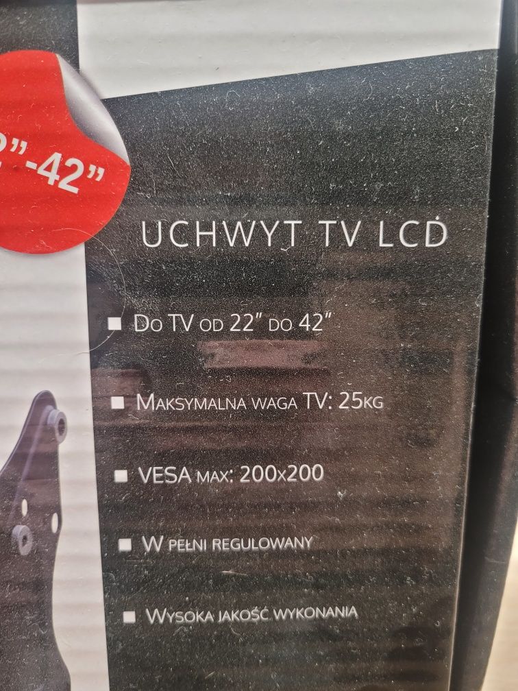 Uchwyt ścienny do tv, przekątna 22-42